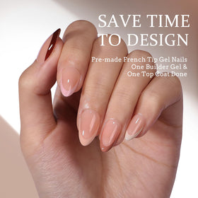 BTArtboxnails close-up of short almond tip texture for natural finish