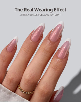 BTArtboxnails close-up of pink glitter surface highlighting X-COAT translucency and smooth finish