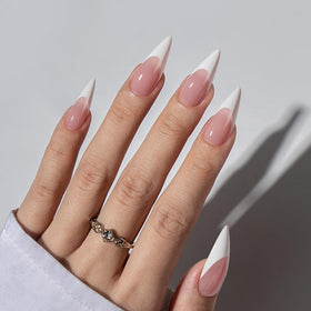 BTArtboxnails close-up of tapered tip contour for natural fit and comfort