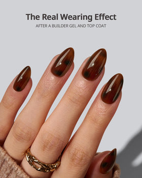 BTArtboxnails close-up of tortoiseshell print highlighting detailed natural look