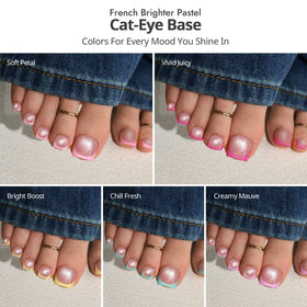 BTArtboxnails close-up of cat-eye base texture, highlighting glossy depth and shine