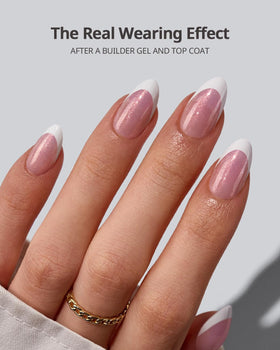 BTArtboxnails close-up of french tip detail highlighting precise white tip and neat finish