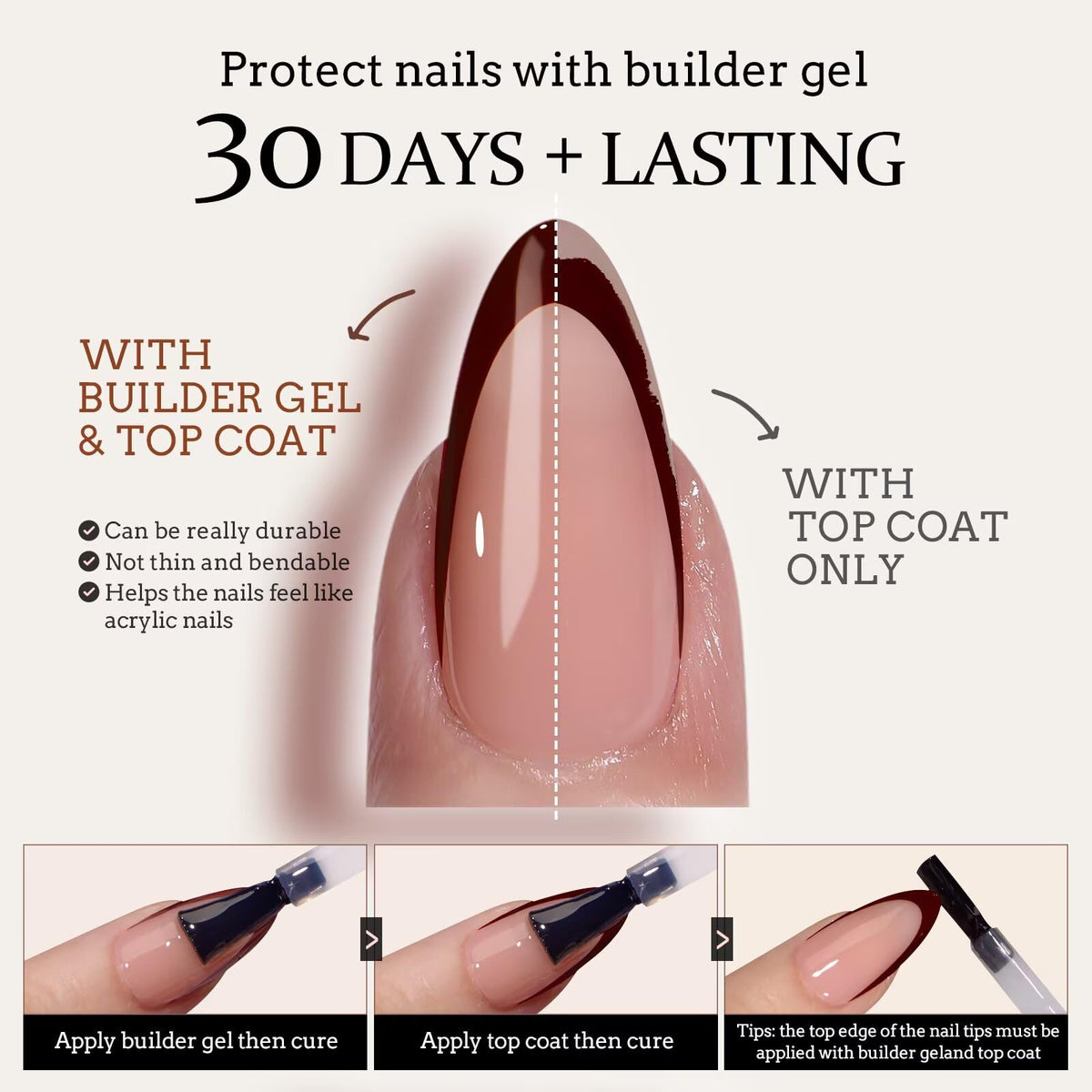 BTArtboxnails tapered cuticle edge detail showing seamless look