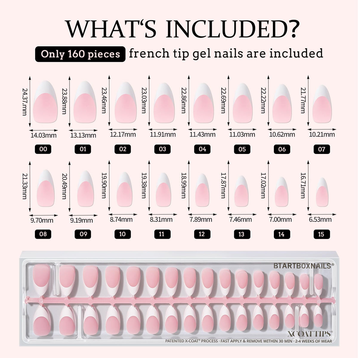 BTARTBOXNAILS cured French design under lamp showing glossy durable finish benefit