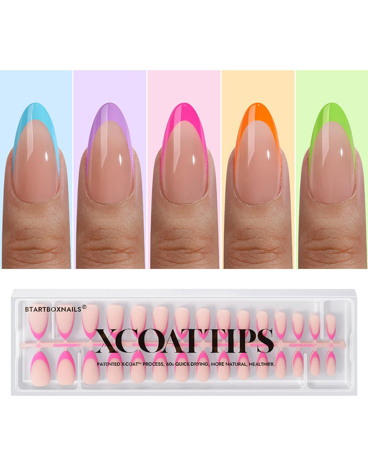 BTArtboxnails front packaging showing 150 brighter pastel tips and quick-start benefit