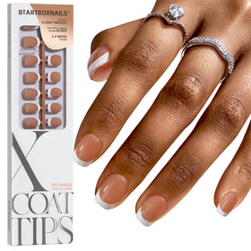 BTArtboxnails front packaging showing brown french tips and set contents benefit fast selection