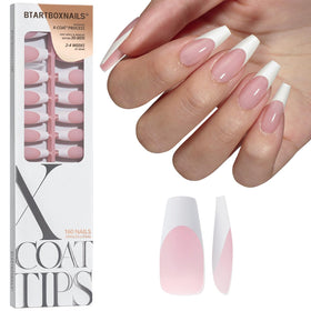 BTArtboxnails front packaging showing French tip set and quick DIY benefit