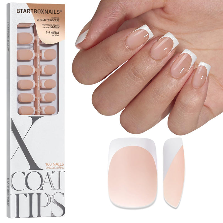 BTArtboxnails front packaging showing 160-piece French tip set and quick results