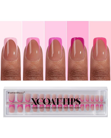 BTArtboxnails front packaging showing 160-piece pink French set and convenience