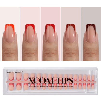 BTArtboxnails front packaging showing 160 red French tips and benefits