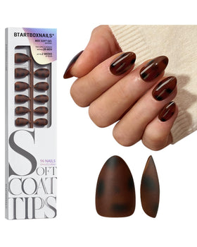 BTArtboxnails front packaging showing 96-piece tortoiseshell set for easy selection