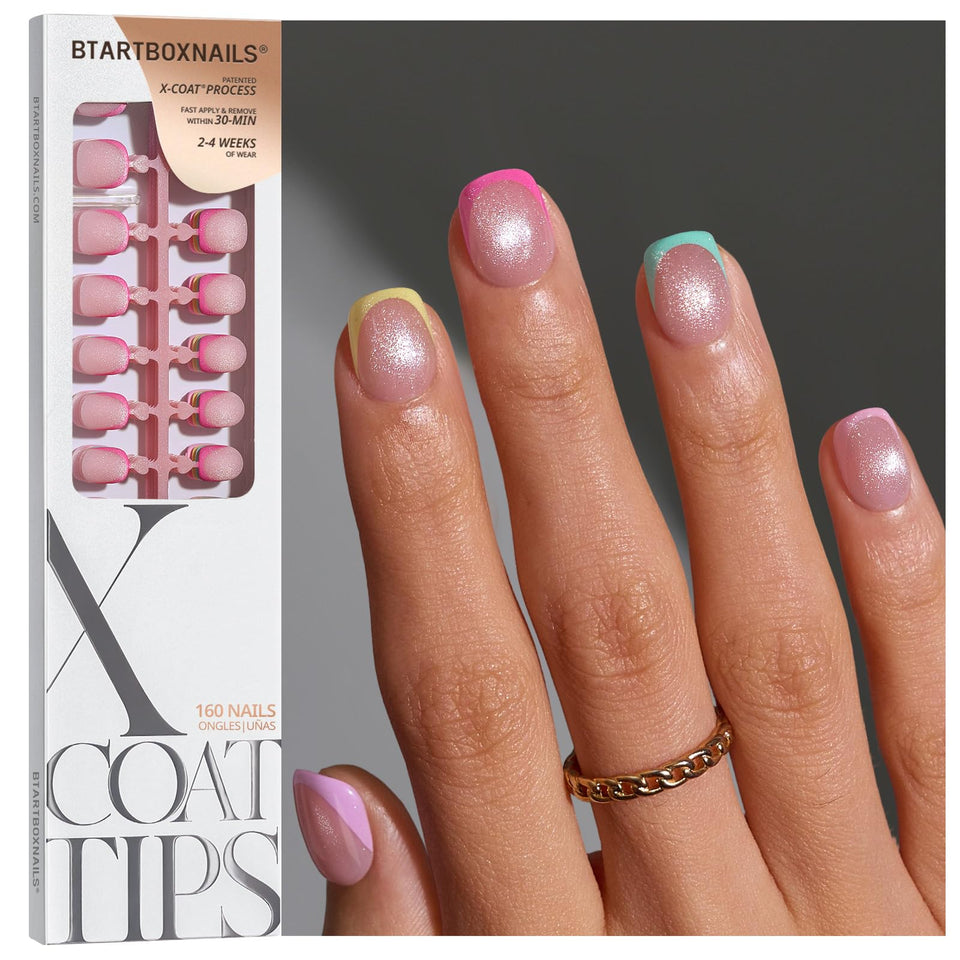 BTArtboxnails front packaging showing pastel French tips and value pack benefit