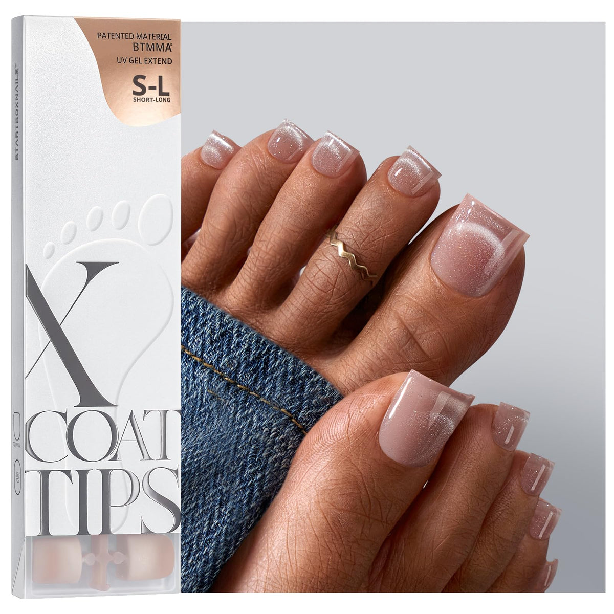 BTArtboxnails front packaging showing full 150-tip kit and benefits