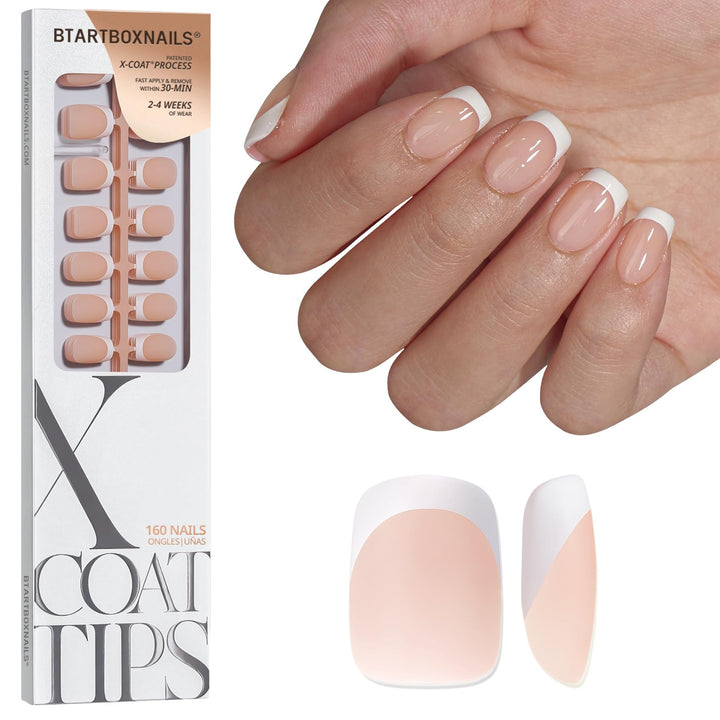BTARTBOXNAILS front packaging showing 160-piece soft gel kit and benefits