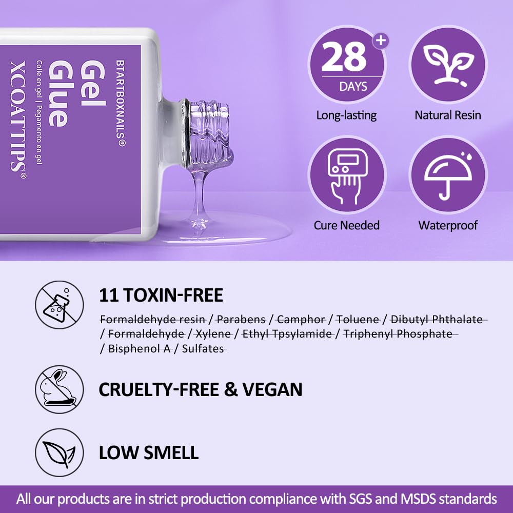 BTARTBOXNAILS gel glue nozzle dispensing for accurate tip adhesion