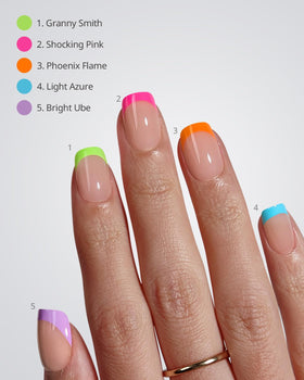 BTArtboxnails extra-short square tip shown in hand for size and scale reference