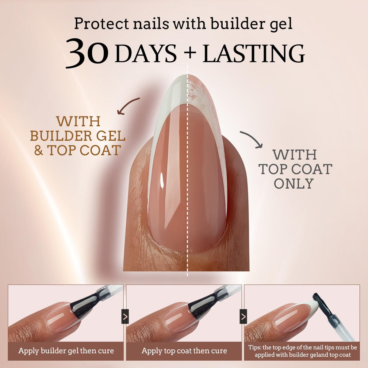 BTArtboxnails press-on tip being applied to nail demonstrating quick application