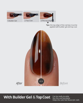 BTArtboxnails on hand model demonstrating quick application and polished finish