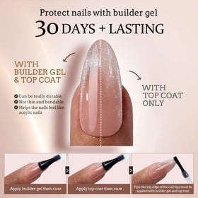 BTArtboxnails on hands lifestyle image demonstrating elegant coffin shape and wearability