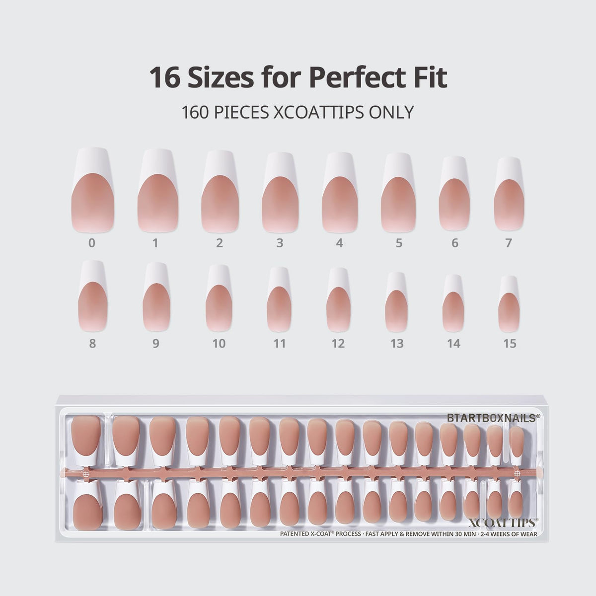 BTARTBOXNAILS label highlighting X-COAT process for reliable UV curing