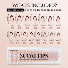 BTArtboxnails label close-up highlighting X-COAT process and usage steps