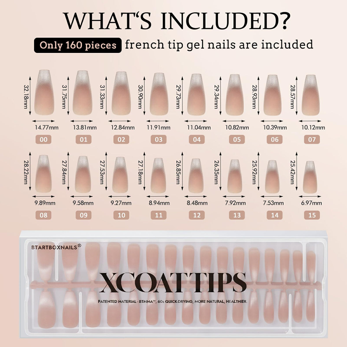 BTArtboxnails label close-up of pre-applied primer and base coat for improved adhesion