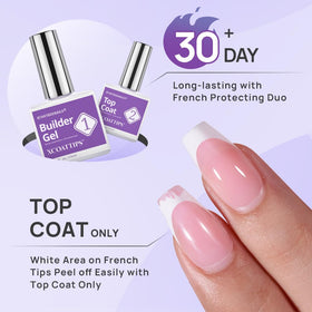 BTARTBOXNAILS manicure station with finished French tips showcasing durability