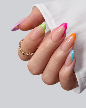 BTArtboxnails medium almond tip close-up showing soft gel texture and comfort fit