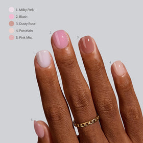BTArtboxnails press-on nails on model hand showing polished result