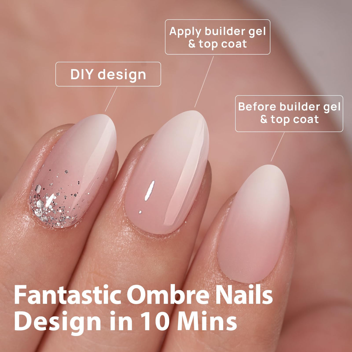 BTArtboxnails side profile of short almond shape showing natural contour fit
