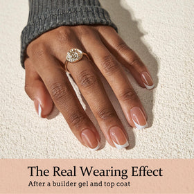 BTArtboxnails side profile showing tapered contour that fits cuticle to free edge