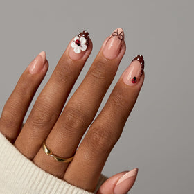 BTArtboxnails side profile of short almond tip demonstrating natural fit
