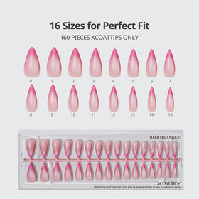BTArtboxnails size comparison on tray demonstrating selection convenience benefit