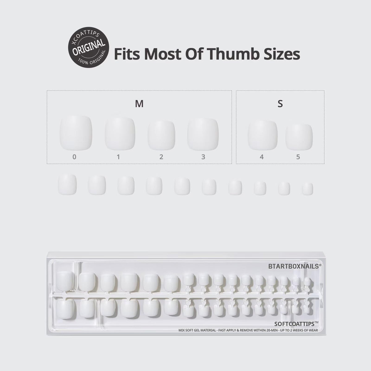 BTArtboxnails size swatch arrangement displaying 16 numbered sizes