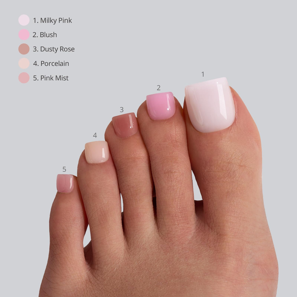 BTArtboxnails applied toenails in use showing natural look