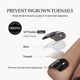 BTArtboxnails top-coated finished toenails for polished look
