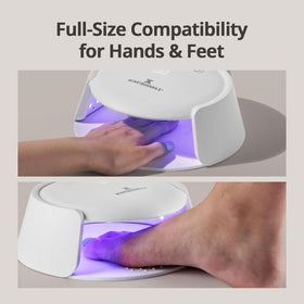 BTArtboxnails XCuringPRO curing a pedicure showing full-size accommodation and comfort