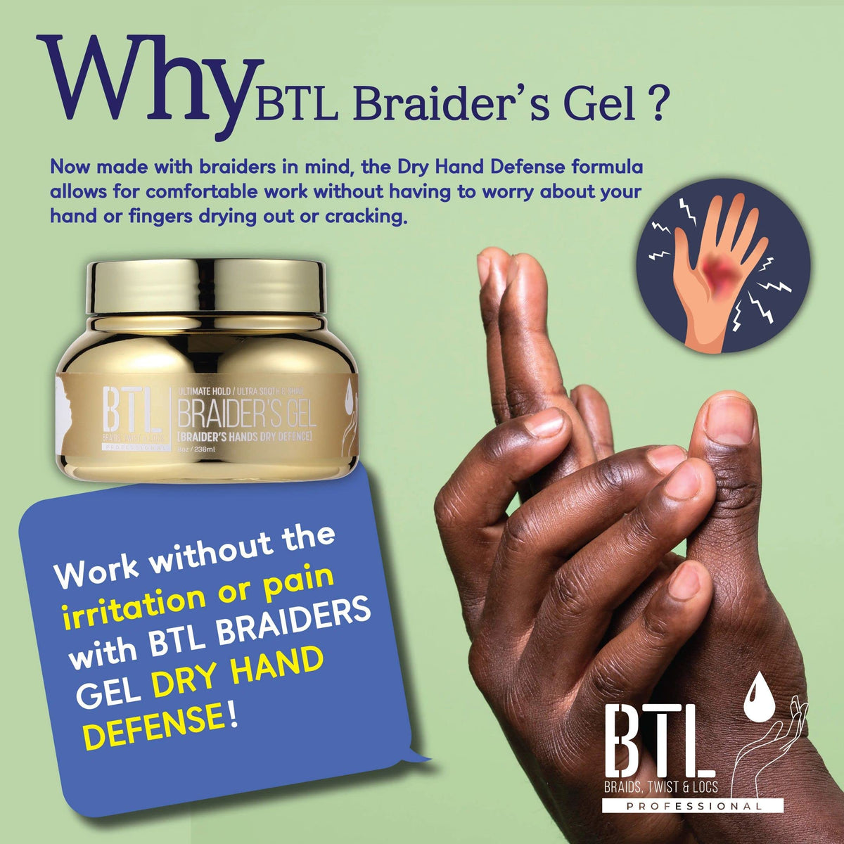 Generic BTL close-up of gel on fingers being applied, shows smooth control benefit