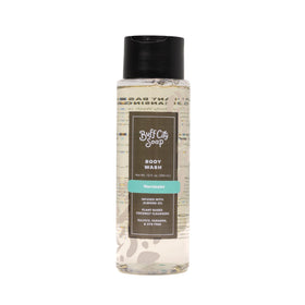 Buff City Soap front packaging showing Narcissist bottle and benefits