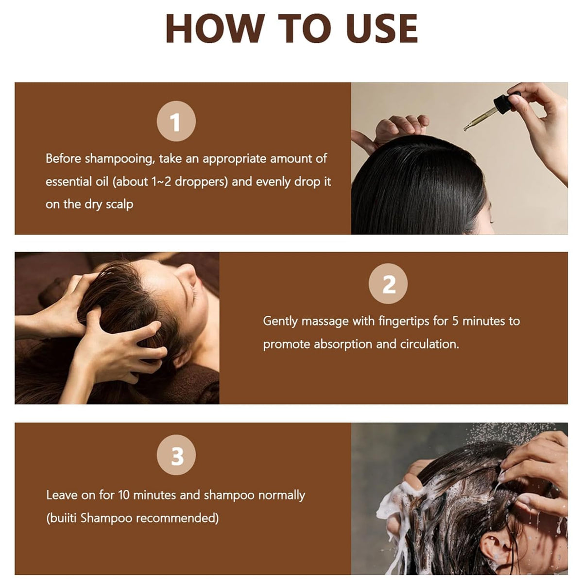 Buiiti oil on curly hair showing improved shine and manageability