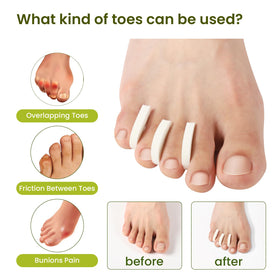 Bukihome separator placed between toes in sock for secure fit