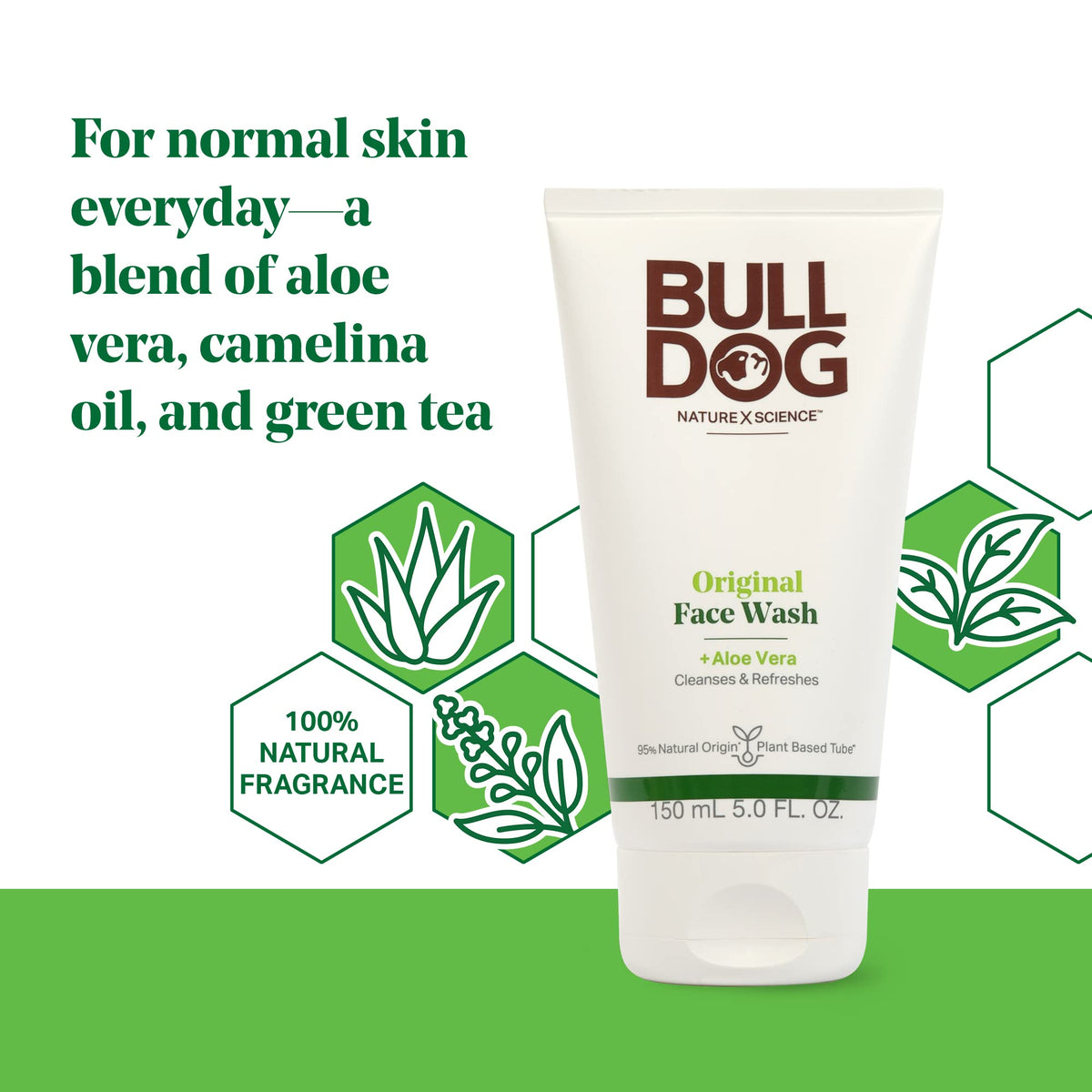Bulldog Skincare for Men pump close-up highlighting easy dispensing benefit