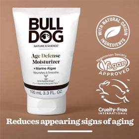 Bulldog Skincare open jar top view highlighting creamy formula and easy scoop
