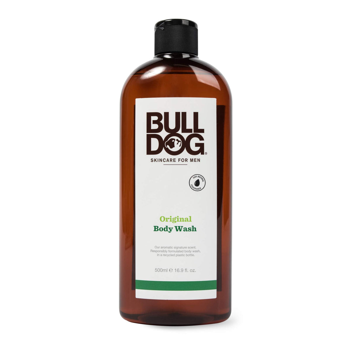 Bulldog front packaging showing bottle and label for easy identification and shelf appeal