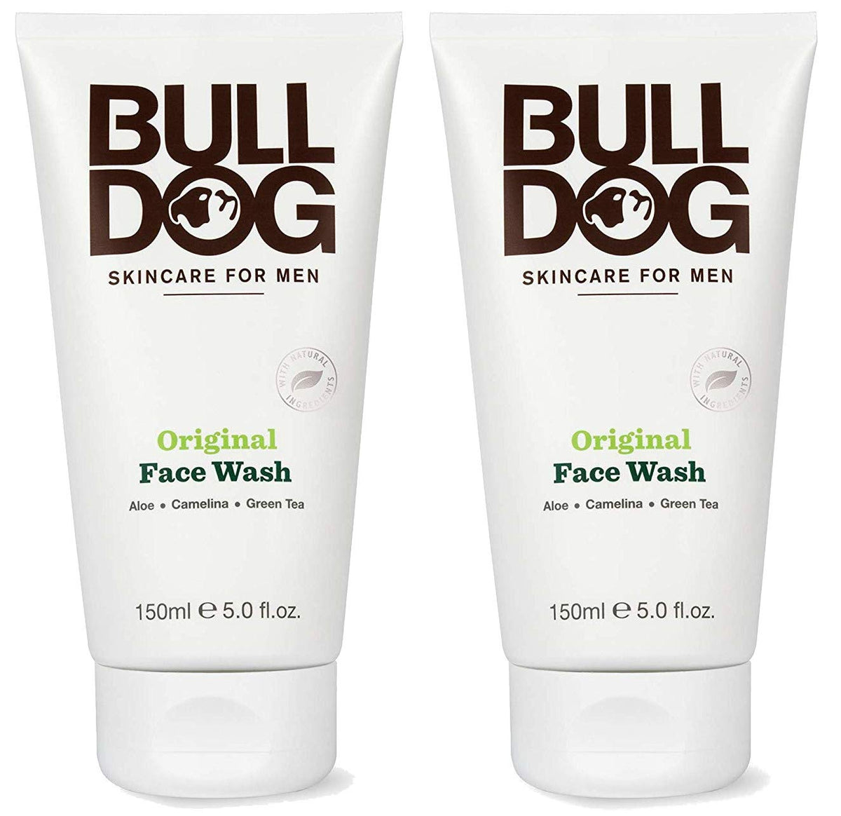 Bulldog front packaging showing original face wash, clear and simple branding for easy selection