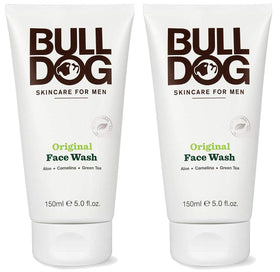 Bulldog front packaging showing original face wash, clear and simple branding for easy selection