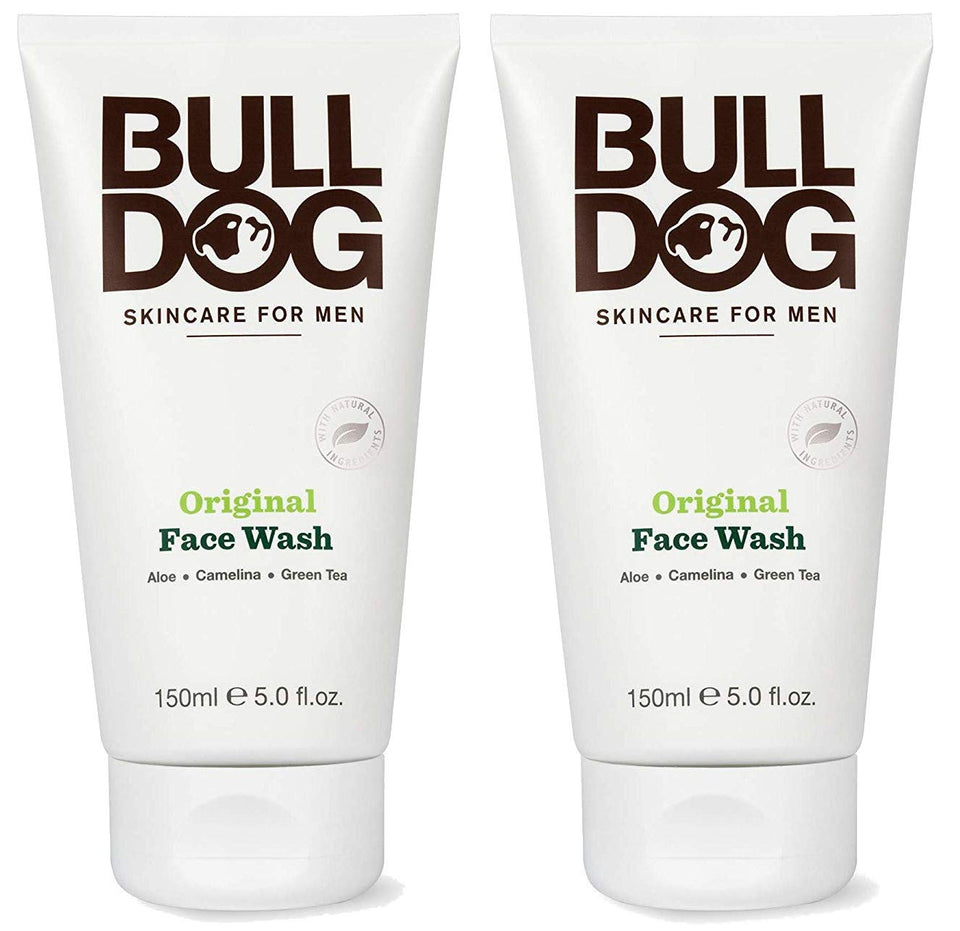 Bulldog front packaging showing original face wash, clear and simple branding for easy selection