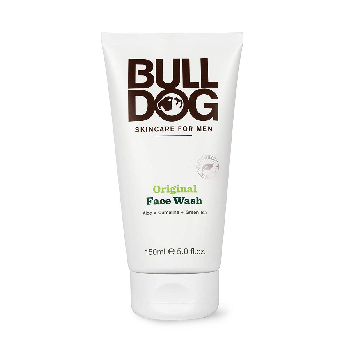 Bulldog close-up of pump and cap highlighting convenient dispensing and spill-free use