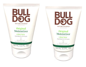 Bulldog Skincare front packaging showing two bottles and brand clarity for convenience