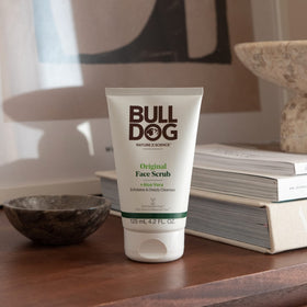 Bulldog Skincare for Men moisturizer open jar showing light non-greasy cream